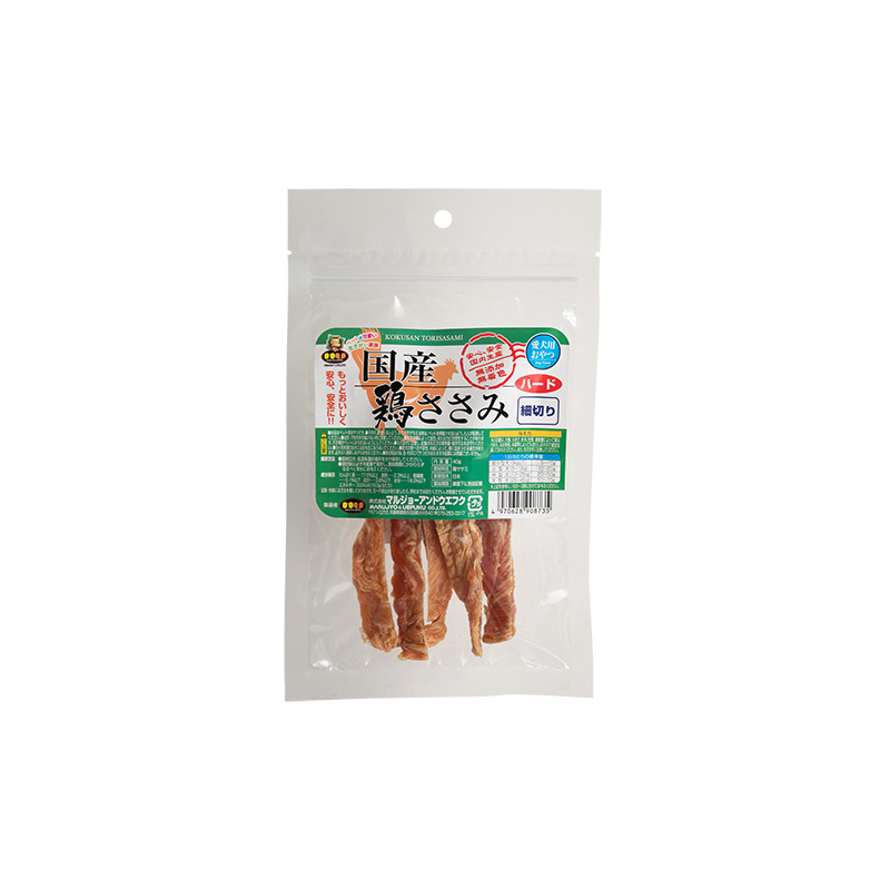 ［マルジョー＆ウエフク］国産鶏ささみ ハード細切り 40g