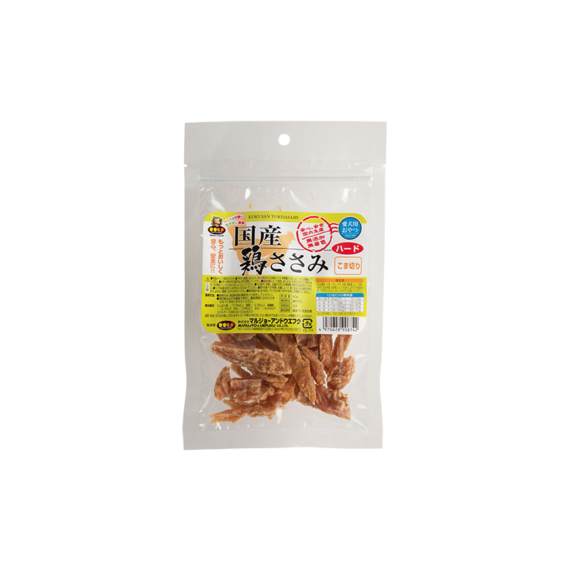 ［マルジョー＆ウエフク］国産鶏ささみ ハードこま切り 40g