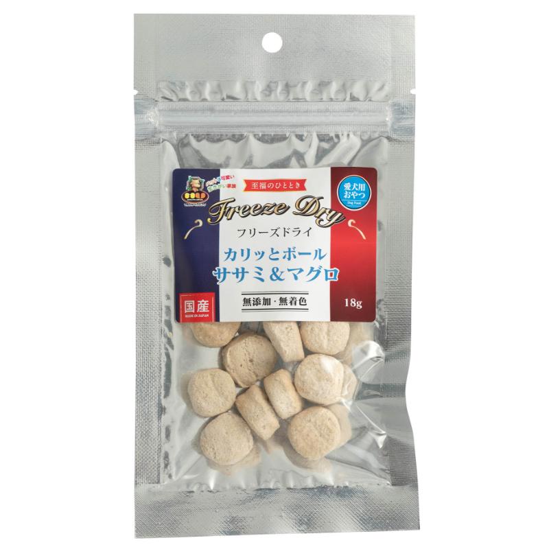 ［マルジョー＆ウエフク］フリーズドライ カリッとボール ササミ＆マグロ 18g