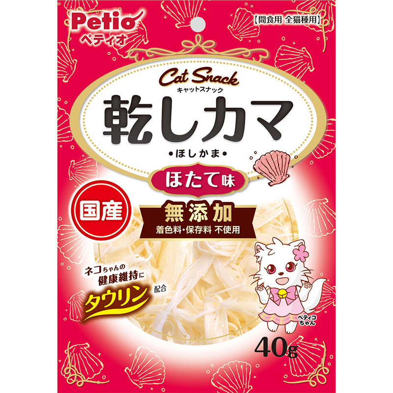 ［ペティオ］キャットSNACK 乾しカマ ほたて味 40g