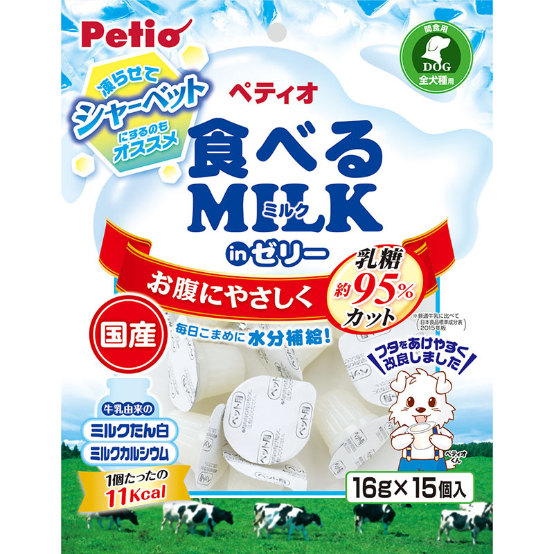 ［ペティオ］食べるミルク ｉｎ ゼリー 16g×15個入