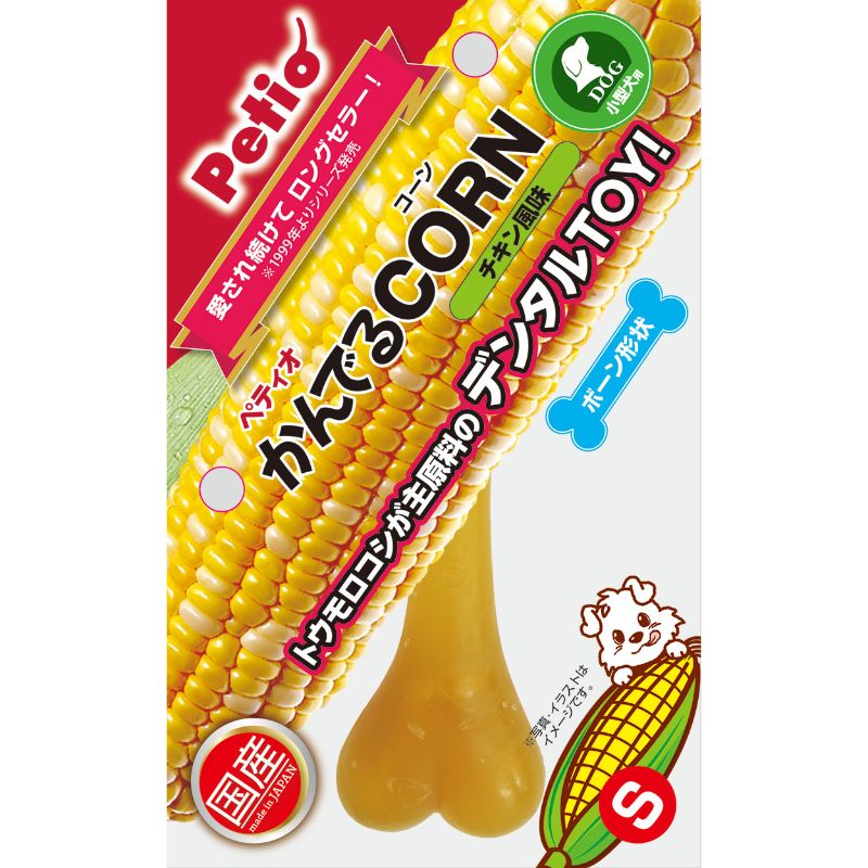 [ペティオ] かんでるCORN チキン S 小型犬用
