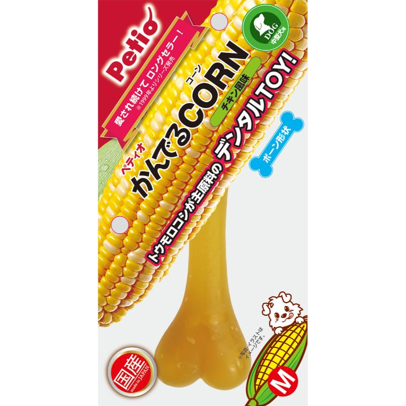 [ペティオ] かんでるCORN チキン M 中型犬用