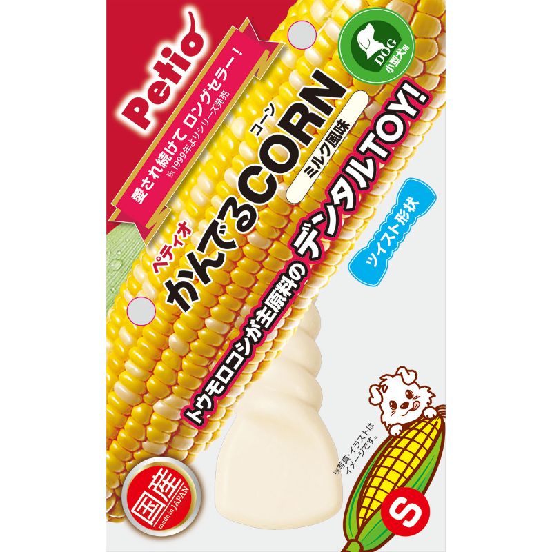 [ペティオ] かんでるCORN ツイスト ミルク風味 S