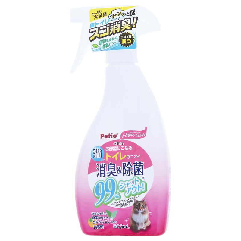 [ペティオ] ハッピークリーン 猫トイレのニオイ 消臭＆除菌 500ml