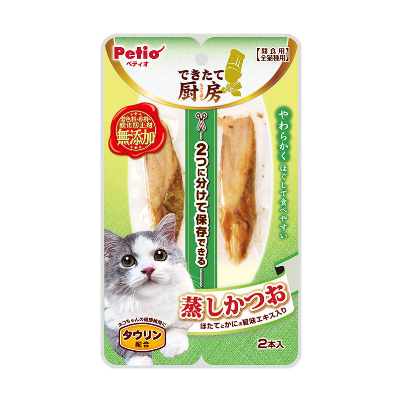 ［ペティオ(直送)］できたて厨房 キャット 蒸しかつお 35g ※メーカー直送 ※発注単位・最低発注数量(納価合計：税抜７万円以上)にご注意下さい