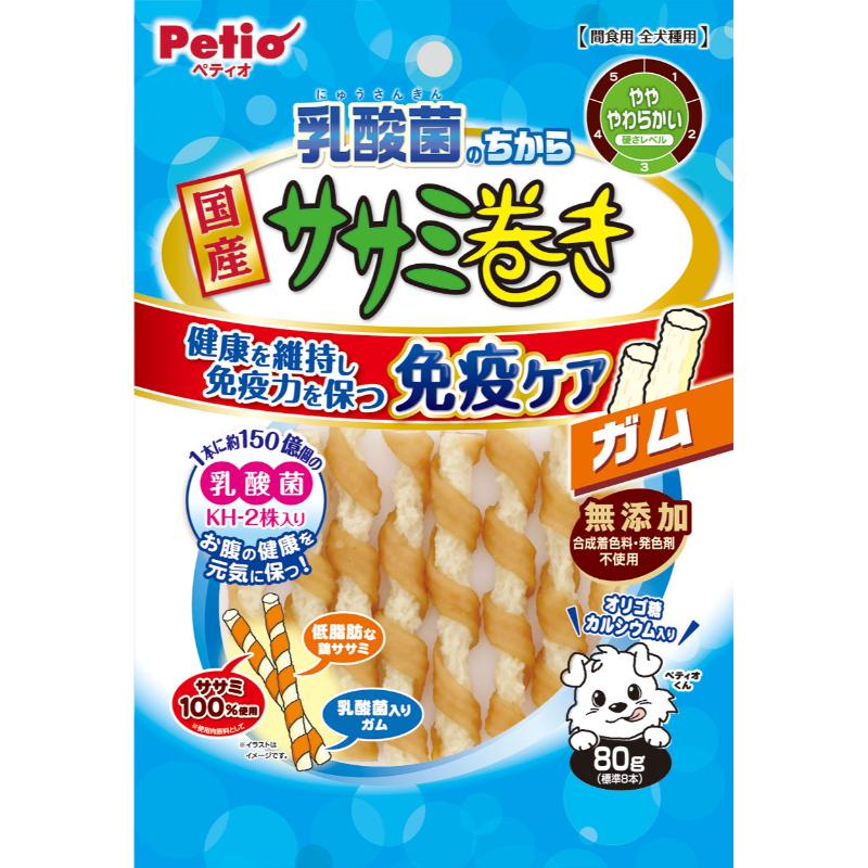 ［ペティオ］乳酸菌のちから ササミ巻き 80g