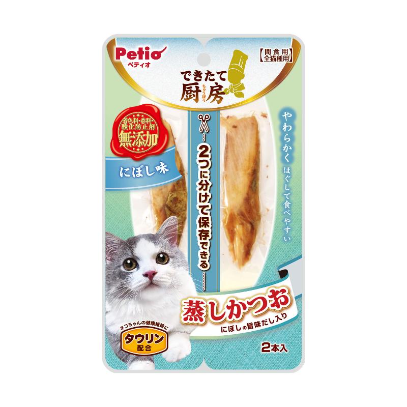 ［ペティオ］できたて厨房 キャット 蒸しかつお にぼし味 2本入