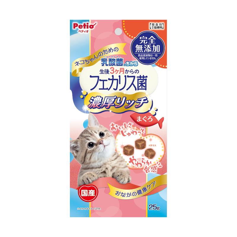 ［ペティオ］ネコちゃんの乳酸菌のちから フェカリス菌 完全無添加 濃厚リッチ まぐろ 25g
