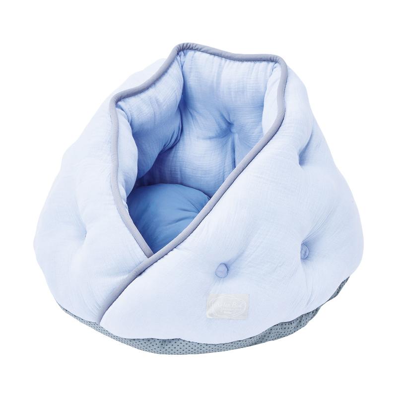 ［ペティオ］ひんやりくつろぎベッド 包み込みドーム アイスブルー