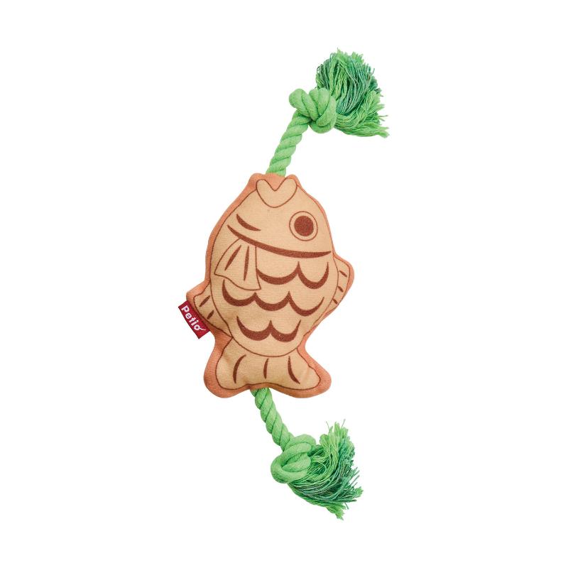 ［ペティオ］犬雅 和菓子ロープ付ぬいぐるみ たいやき