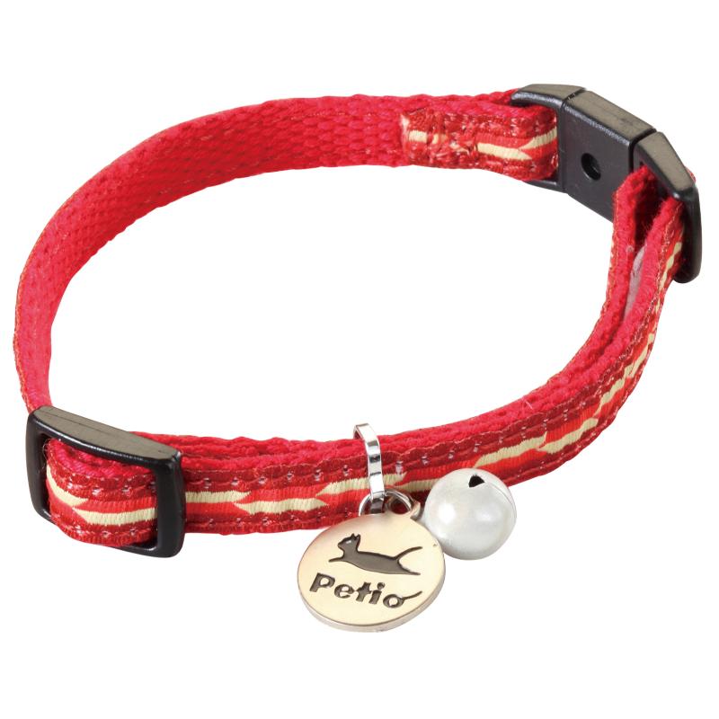 ［ペティオ］猫小町カラー 矢がすり ガーネット