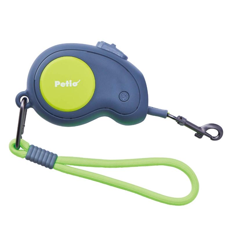 [ペティオ]犬用伸縮引ひも リールリード ナイトウォーカー ハンディ グレー