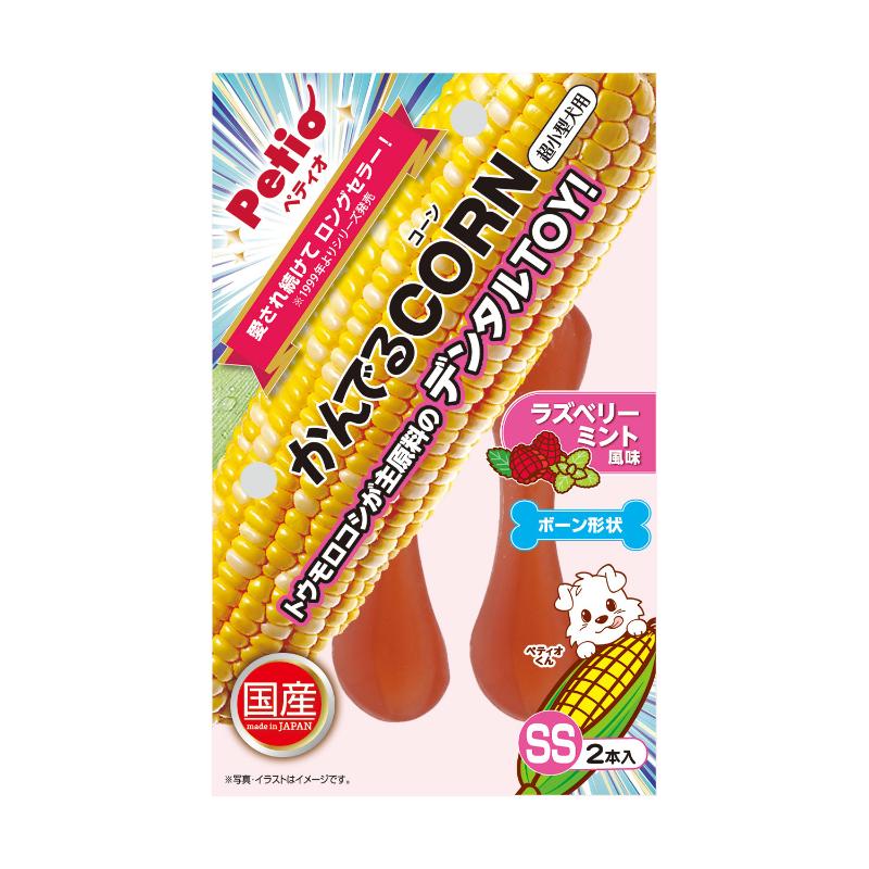 [ペティオ]かんでるCORN ラズベリーミント風味 SS 超小型犬用