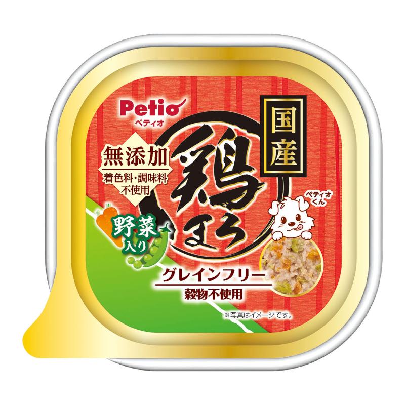 ［ペティオ］鶏まろ トレイ グレインフリー 野菜入り 95g