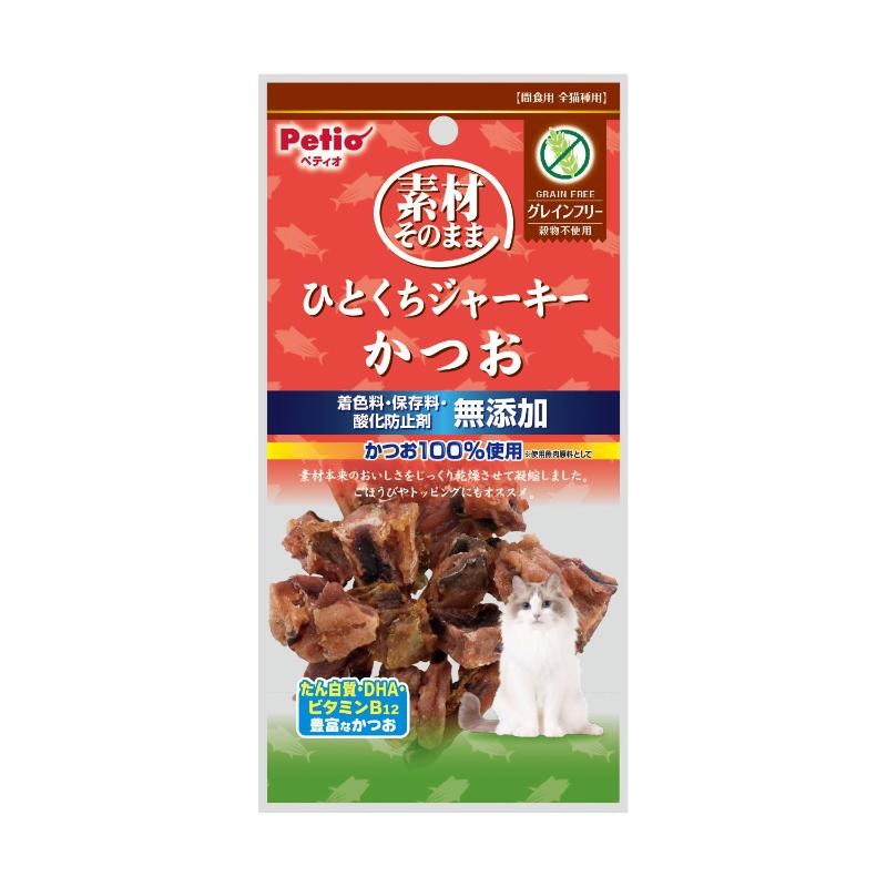 ［ペティオ］素材そのまま ねこちゃんのひとくちジャーキー かつお グレインフリー 20g