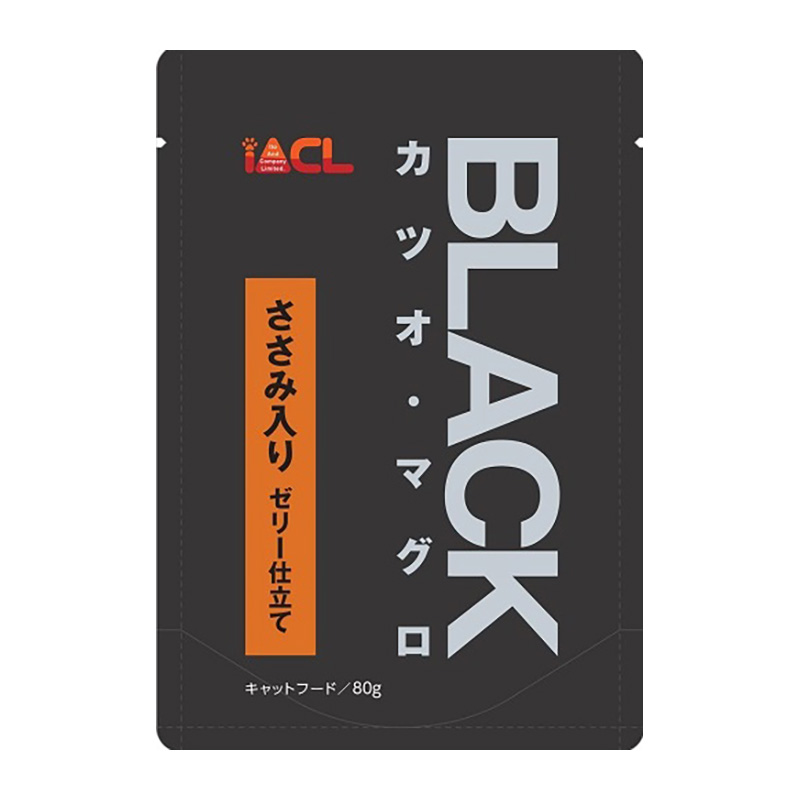 [イトウ＆カンパニー] BLACK カツオ・マグロ ささみ入り ゼリー仕立て 80g