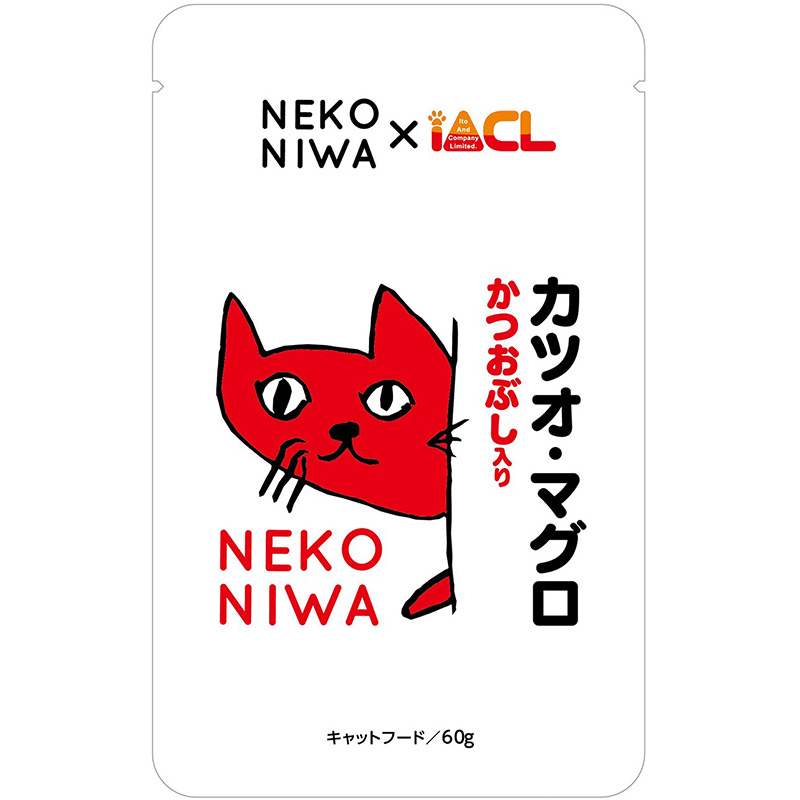 [イトウ＆カンパニー] NEKONIWA 猫パウチ カツオ・マグロ かつおぶし入り 60g