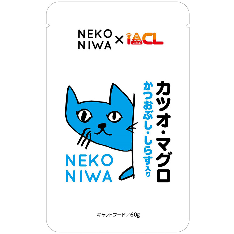 [イトウ＆カンパニー] NEKONIWA 猫パウチ カツオ・マグロ かつおぶし・しらす入り 60g