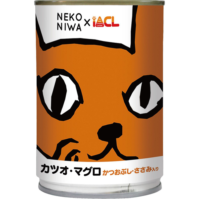 [イトウ＆カンパニー] NEKONIWA猫缶 カツオ・マグロ・かつおぶし・ささみ入り 400g