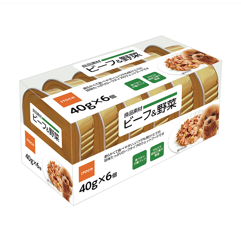 [イトウ＆カンパニー] 良品素材 アルミトレイ ビーフ＆野菜 40g×6個