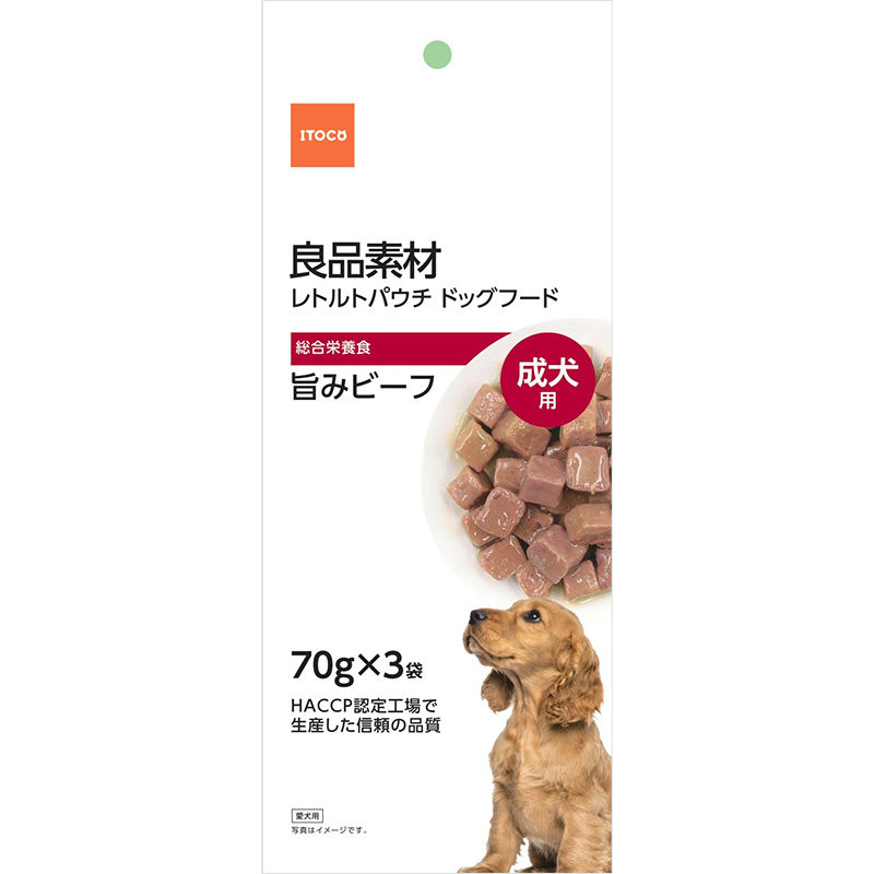 ［イトウ＆カンパニーリミテッド］良品素材 成犬用旨味ビーフ 70g×3袋