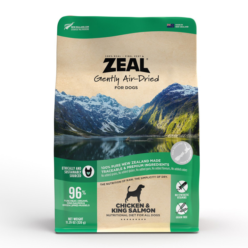 ［ZEAL(直送)］イトウ＆カンパニーリミテッド ZEAL プレミアムエアドライ チキン＆サーモン 320g ※メーカー直送 ※発注単位・最低発注数量(納価合計：税抜25,000円以上)にご注意下さい