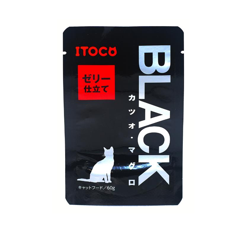 ［イトウ＆カンパニーリミテッド］BLACK カツオ・マグロ ゼリー仕立て 60g