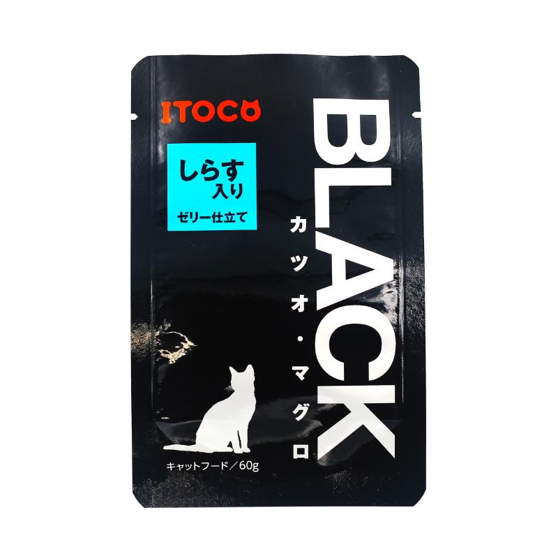 ［イトウ＆カンパニーリミテッド］BLACK カツオ・マグロ しらす入りゼリー仕立て 60g