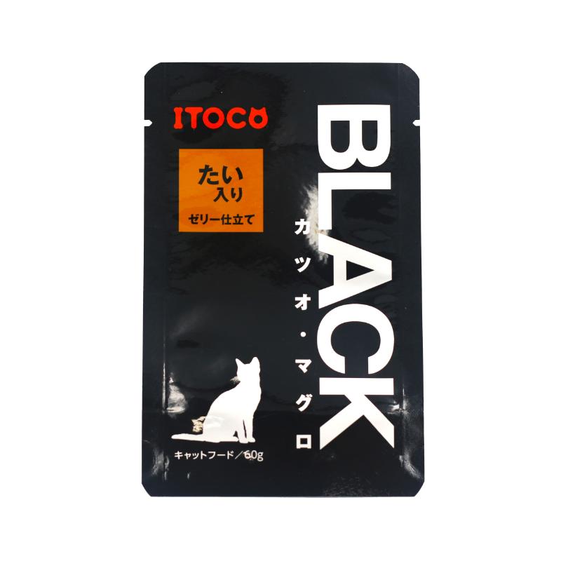 ［イトウ＆カンパニーリミテッド］BLACK カツオ・マグロ たい入りゼリー仕立て 60g