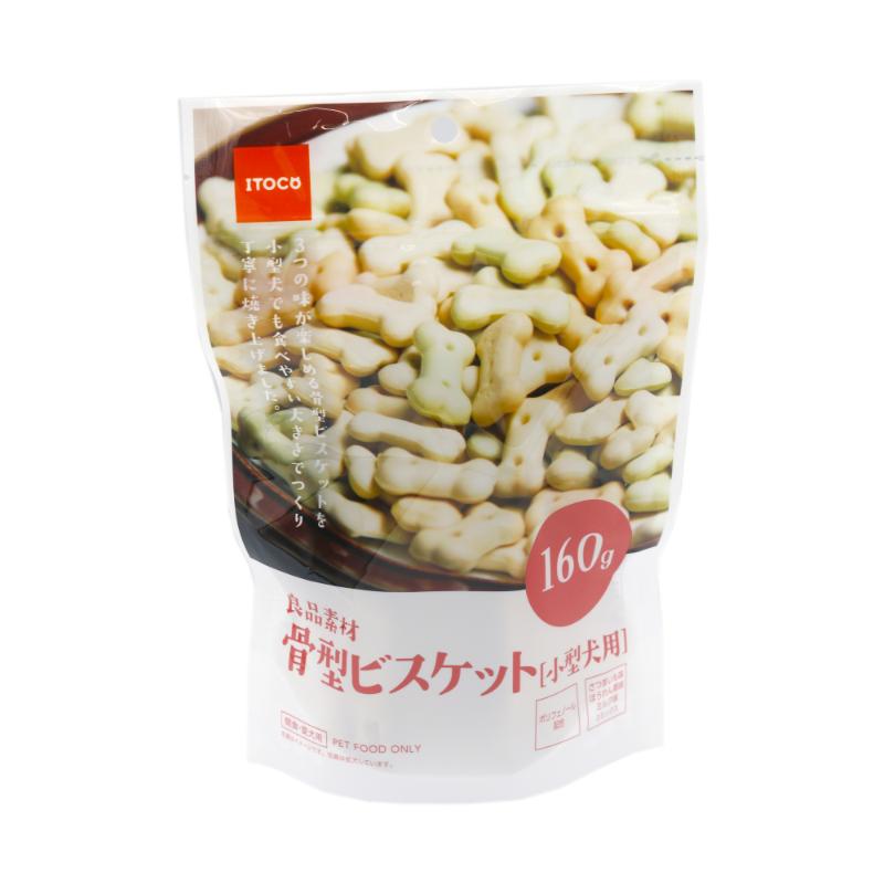 [イトウ&カンパニーリミテッド]良品素材 骨型ビスケット小型犬用 160g