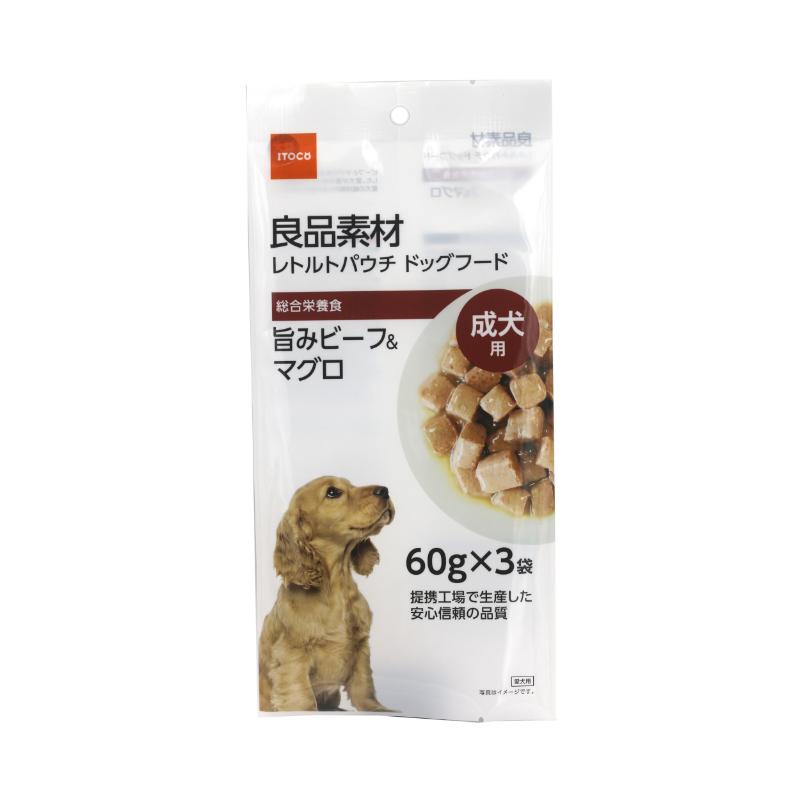 ［イトウ＆カンパニーリミテッド］良品素材 成犬用旨みビーフ＆マグロ 60g×3袋