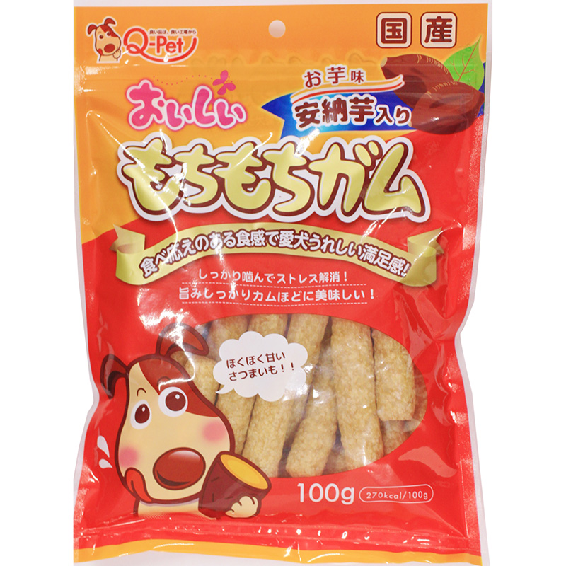 [九州ペットフード] おいしいもちもちガム お芋味 安納芋入り 100g