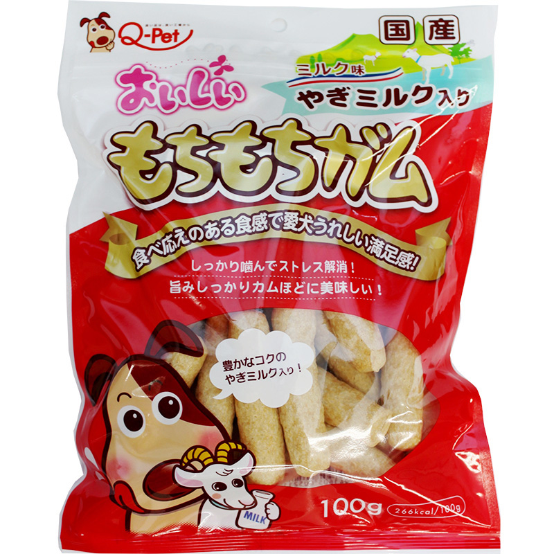 [九州ペットフード] おいしいもちもちガム ミルク味 やぎミルク入り 100g