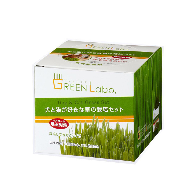 [エイムクリエイツ]GREEN Labo Dog & Cat grassSet 犬と猫が好きな草 栽培セット