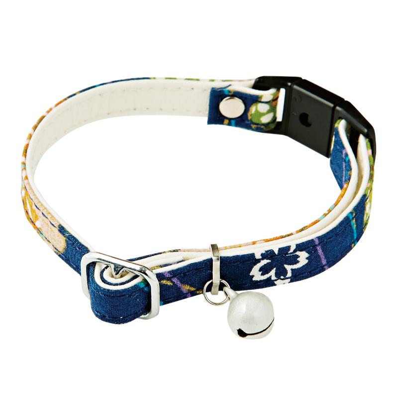 ［ペティオアドメイト(直送)］にゃんごころ 猫首輪 さくら手毬 紺