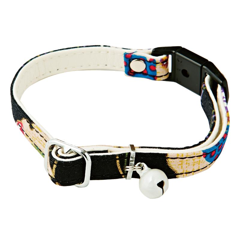 ［ペティオアドメイト(直送)］にゃんごころ 猫首輪 さくら手毬 黒