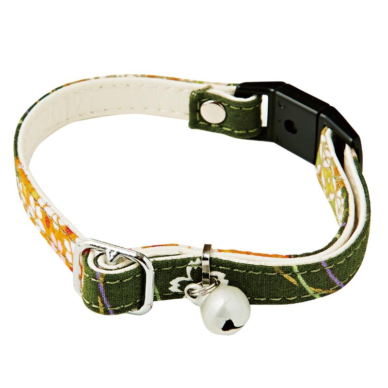 ［ペティオアドメイト(直送)］にゃんごころ 猫首輪 さくら手毬 緑