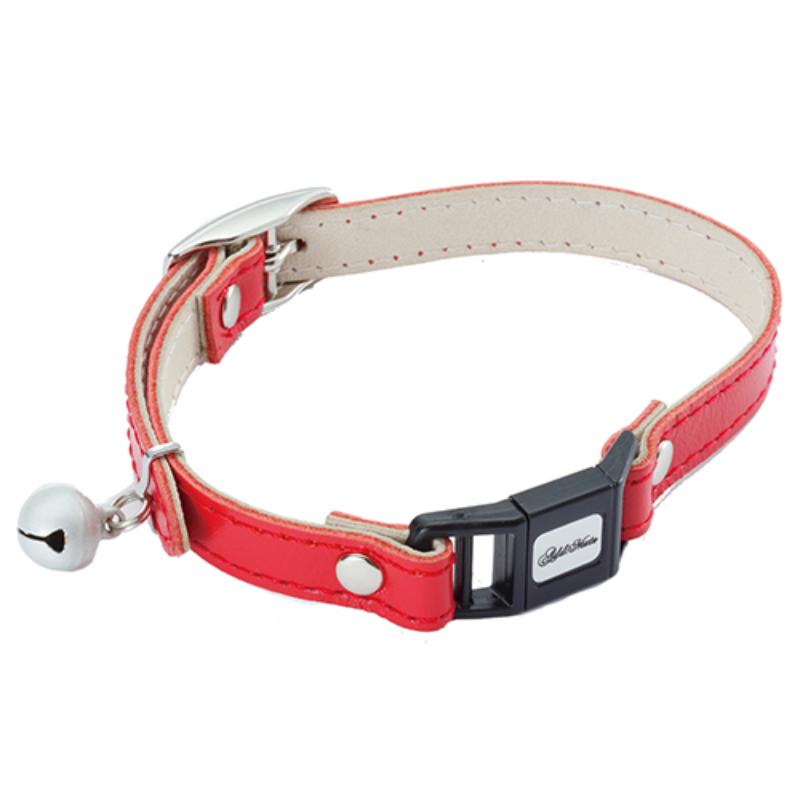 ［ペティオアドメイト(直送)］レザースタイルキャットカラー SS レッド