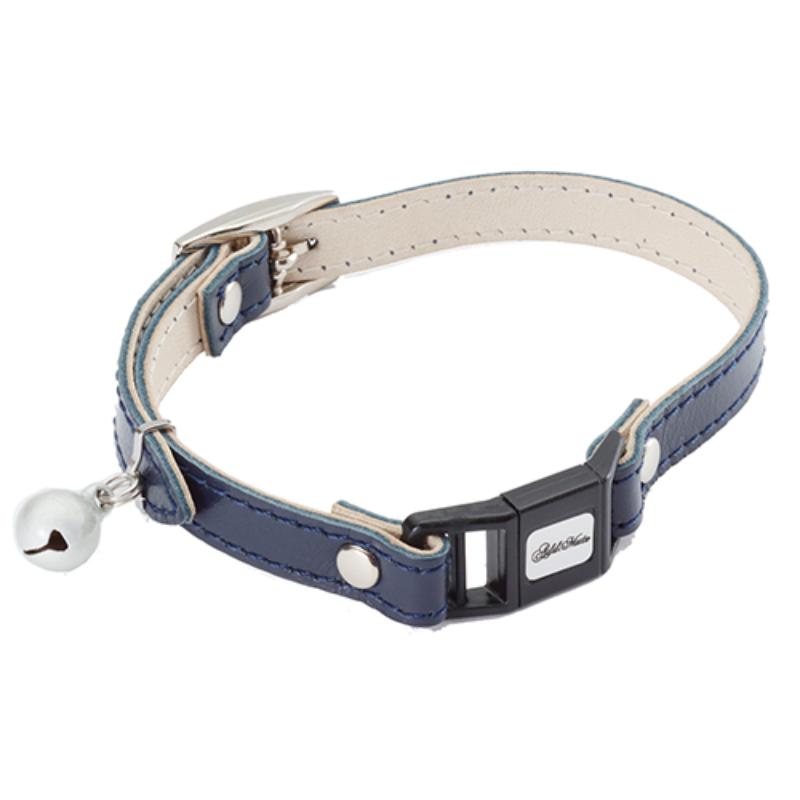 ［ペティオアドメイト(直送)］レザースタイルキャットカラー S ネイビー