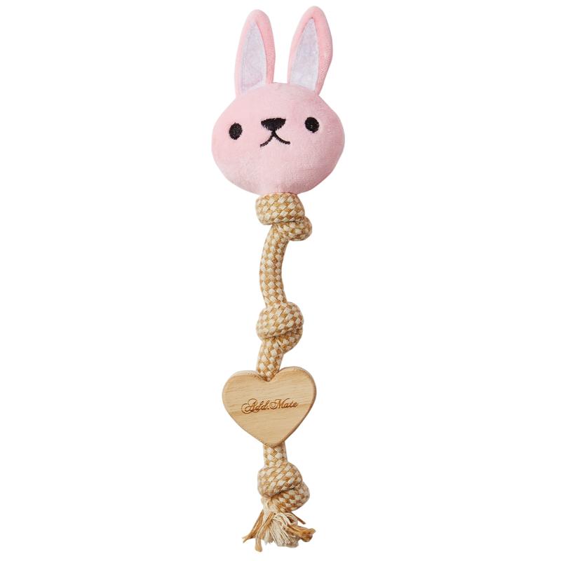 ［ペティオアドメイト(直送)］Natural Floss ウッディロープアニマル うさぎ