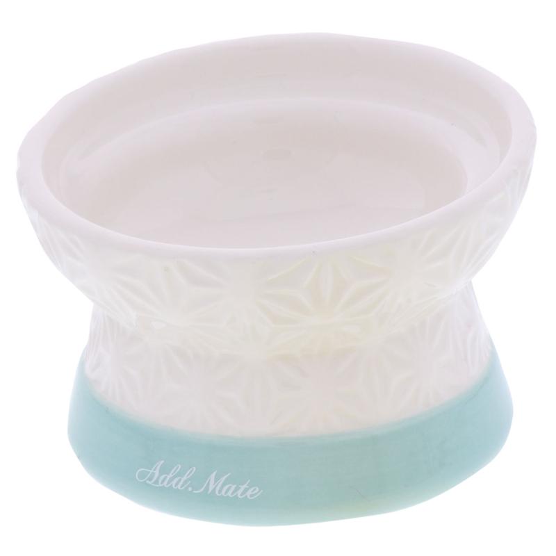 ［ペティオアドメイト(直送)］フードがこぼれにくい脚付き陶器食器 ウエットフード向き