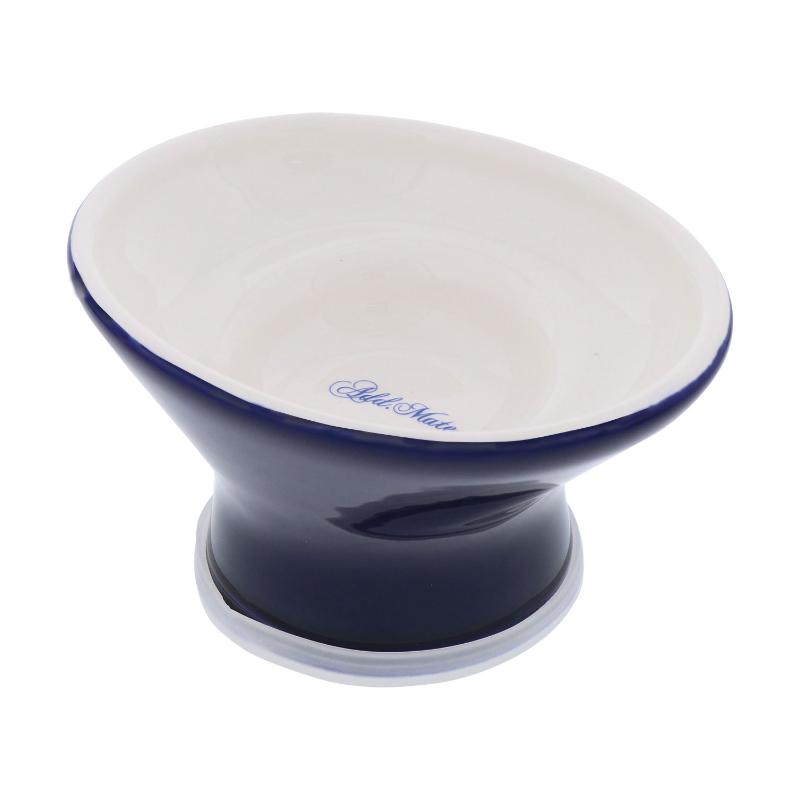 ［ペティオアドメイト(直送)］ヒゲがあたりづらく食べやすい猫用脚付き食器 マゼランブルー