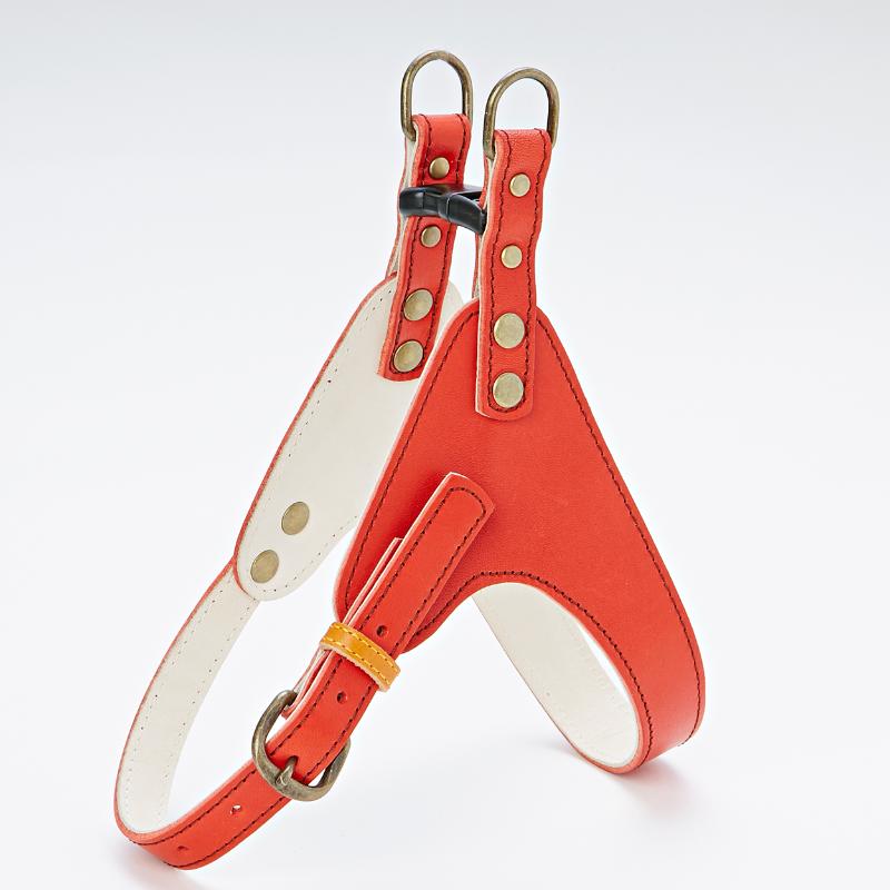 ［ペティオアドメイト(直送)］アンティークレザースタイルハーネス SS レッド