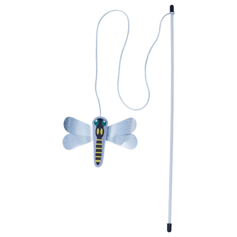 ［ペティオアドメイト(直送)］カシャカシャじゃらし 白銀なトンボ