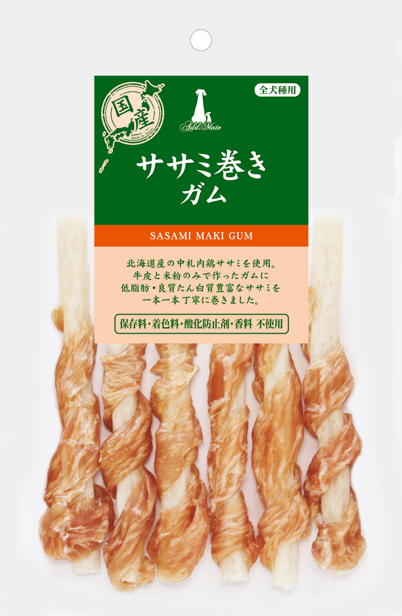 ［ペティオアドメイト(直送)］素材トリーツ ササミ巻きガム 6本入