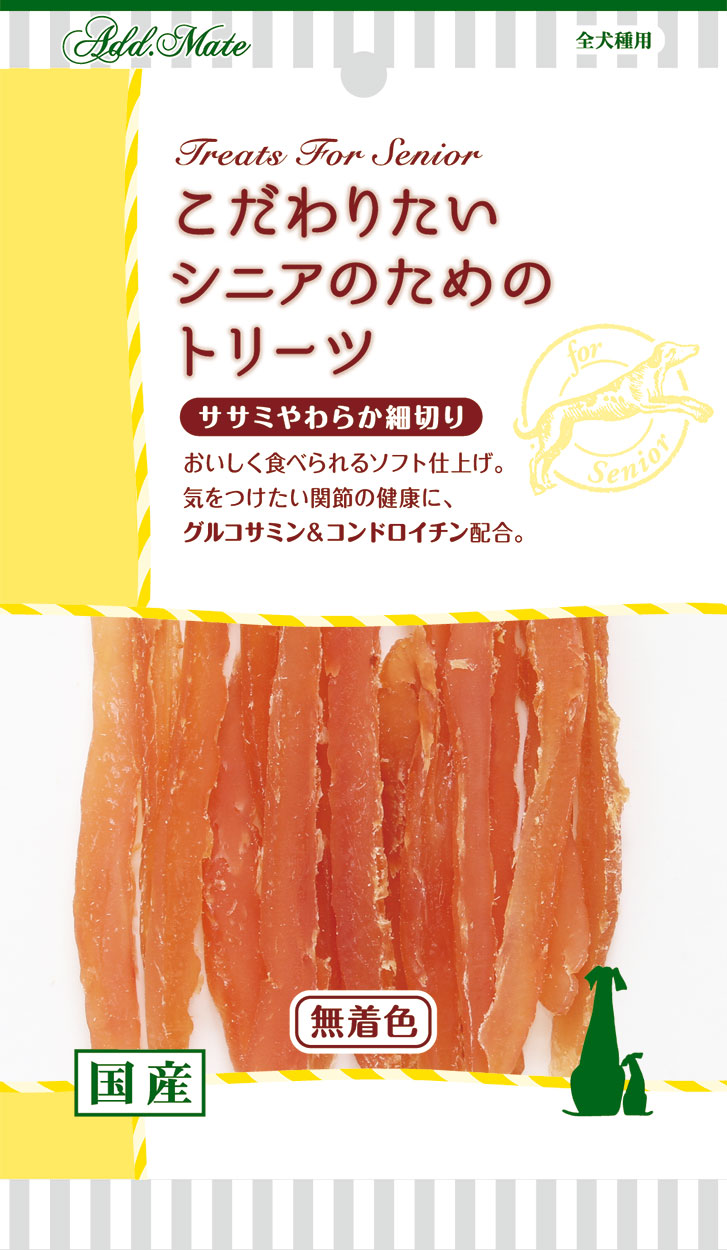 ［ペティオアドメイト(直送)］こだわりたいシニアのためのトリーツ ササミやわらか 細切り 40g