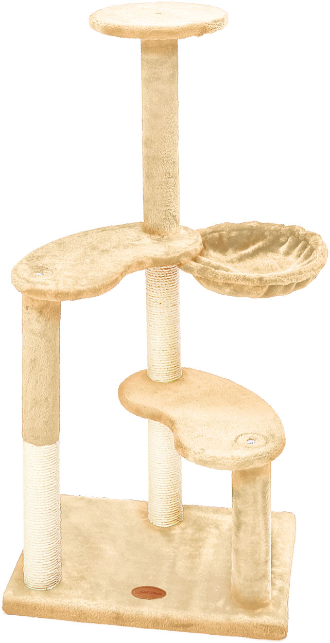 ［ペティオアドメイト(直送)］ねこまど ヴィラフォートキャットポール ハンモック