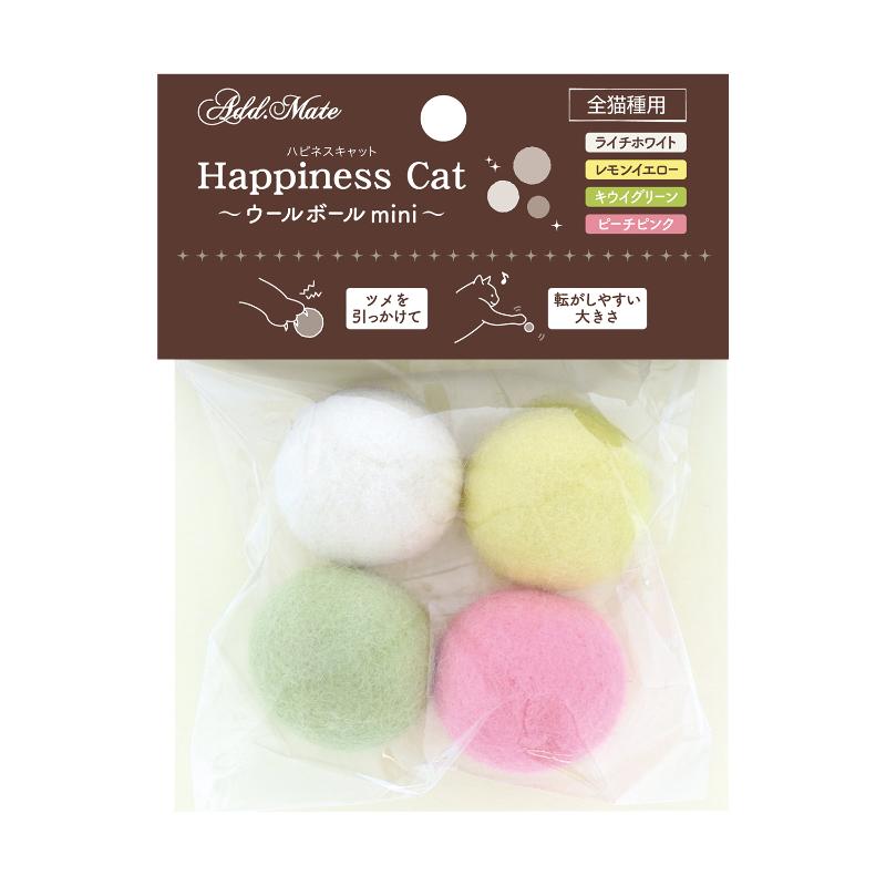 ［ペティオアドメイト］Happiness Cat ウールボールmini 4個入セット