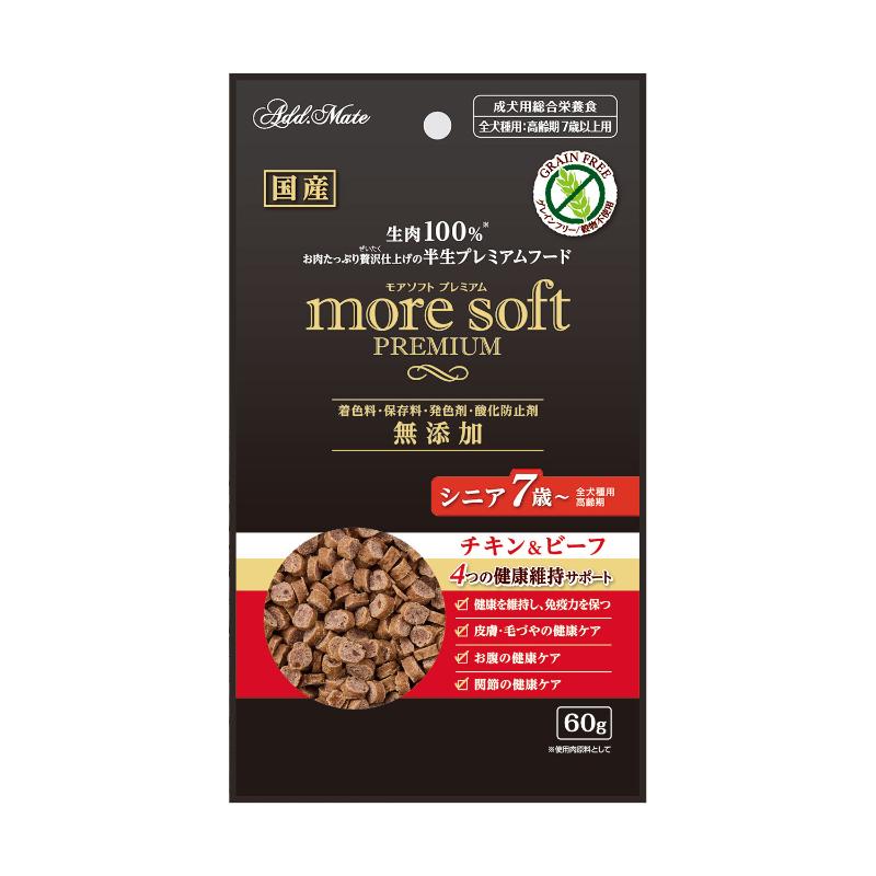[ペティオアドメイト]moresoftプレミアム チキン&ビーフ シニア 60g